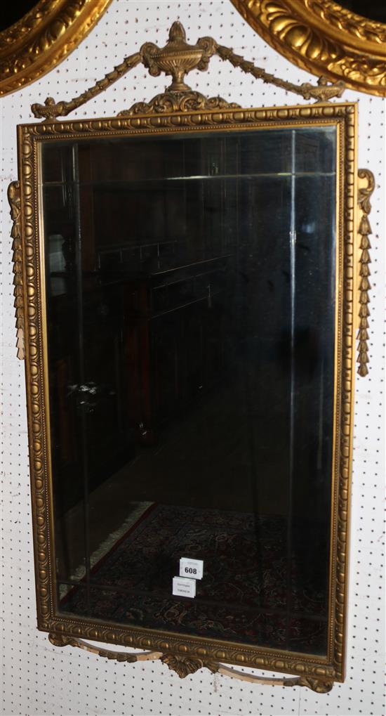 Edwardian gilt framed wall mirror(-)